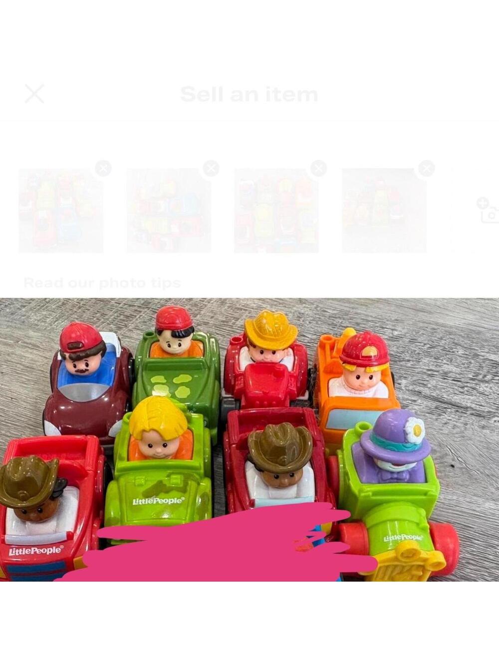 Fisher price little people wheelies lot of 8